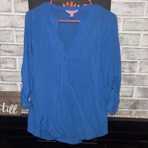 Lily Pulitzer Blue Women's Top super cute size small